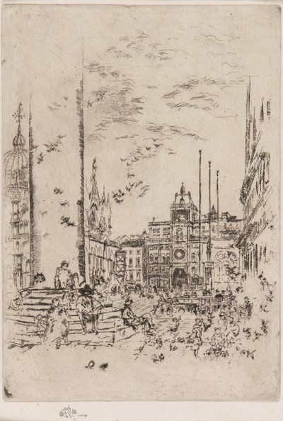 A Piazzetta, 1879-1880. alkotó: James Abbott McNeill Whistler