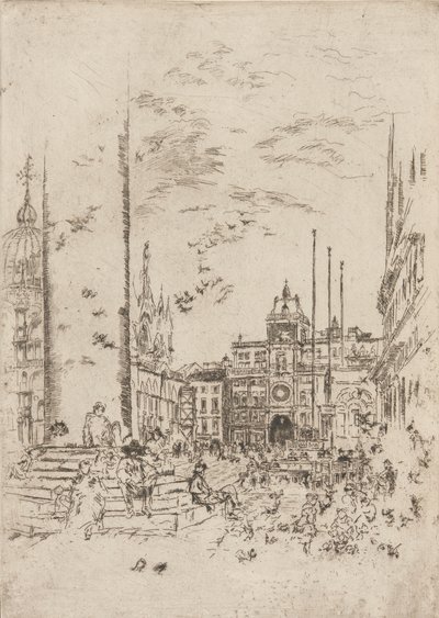A Piazzetta, 1879-1880. alkotó: James Abbott McNeill Whistler