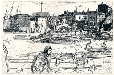 A londoni medence, 1859, 1904 alkotó: James Abbott McNeill Whistler