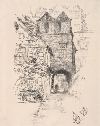 A papok háza, Rouen, 1894. alkotó: James Abbott McNeill Whistler