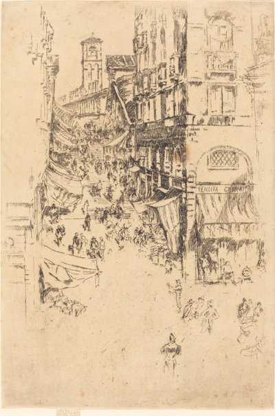 A Rialto, 1880. alkotó: James Abbott McNeill Whistler