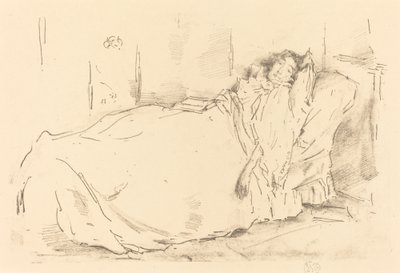 A szieszta, 1896. alkotó: James Abbott McNeill Whistler