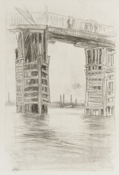 The Tall Bridge, 1878 (litotint papíron) alkotó: James Abbott McNeill Whistler