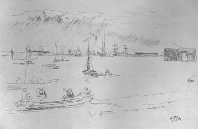 A Temze Erith felé, 1877, 1904 alkotó: James Abbott McNeill Whistler