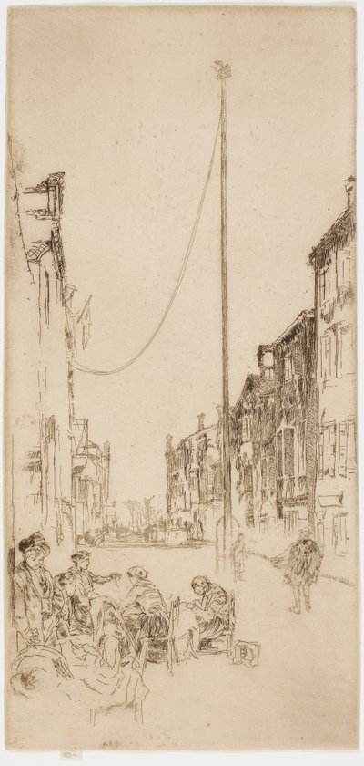 A velencei árboc, 1879-1880. alkotó: James Abbott McNeill Whistler