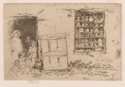 The Village Sweet Shop, 1884-86 körül (metszet; tus, papír) alkotó: James Abbott McNeill Whistler