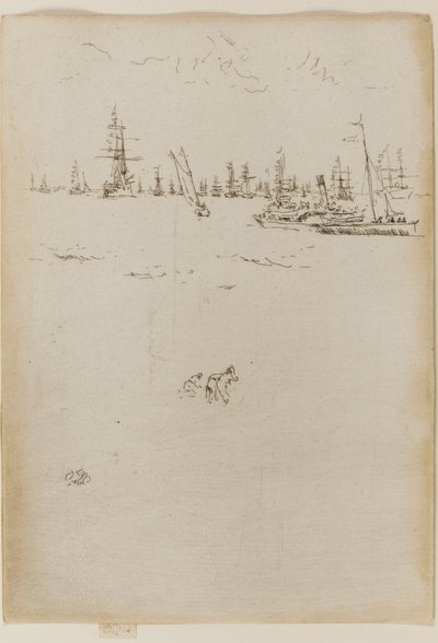 A látogatók hajója, 1887. alkotó: James Abbott McNeill Whistler