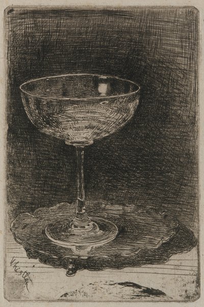 A borospohár, 1858. alkotó: James Abbott McNeill Whistler