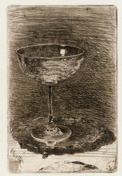 A borospohár, 1858. alkotó: James Abbott McNeill Whistler
