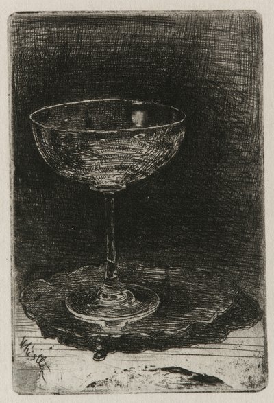 A borospohár, 1858. alkotó: James Abbott McNeill Whistler
