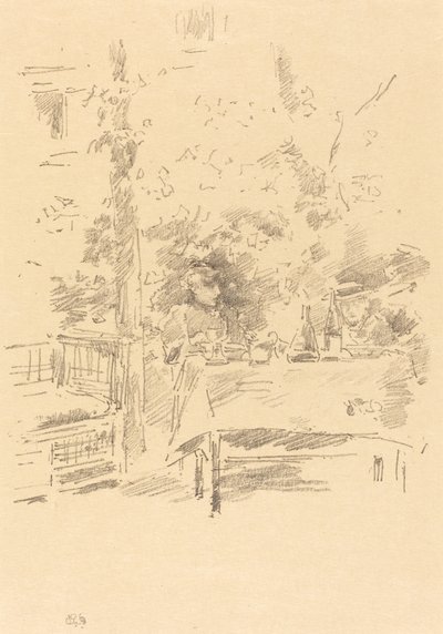 Tete-a-tete a kertben, 1894. alkotó: James Abbott McNeill Whistler