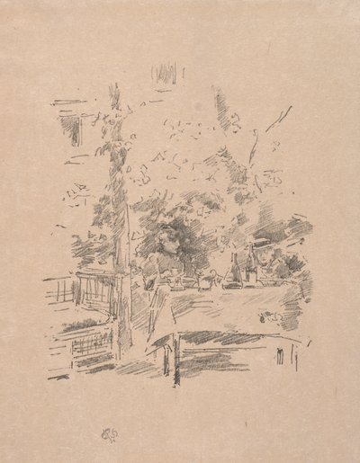 Tete-a-tete a kertben, 1894. alkotó: James Abbott McNeill Whistler
