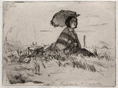 Tizenkét rézkarc a természetből: En Plein Soleil, 1858. alkotó: James Abbott McNeill Whistler