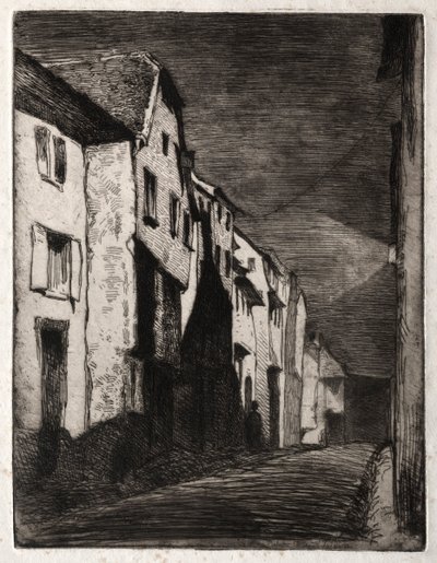 Tizenkét rézkarc a természetből: Street in Saverne, 1858. alkotó: James Abbott McNeill Whistler