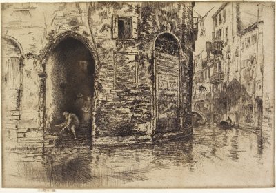 Két ajtó a "A második velencei díszletből" alkotó: James Abbott McNeill Whistler
