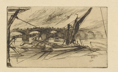Vauxhall híd, 1861. alkotó: James Abbott McNeill Whistler