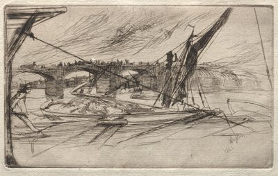 Vauxhall híd, 1861. alkotó: James Abbott McNeill Whistler