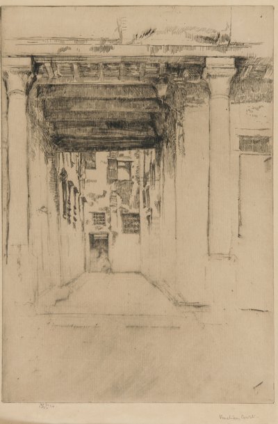 Velencei udvar, 1879-1880. alkotó: James Abbott McNeill Whistler