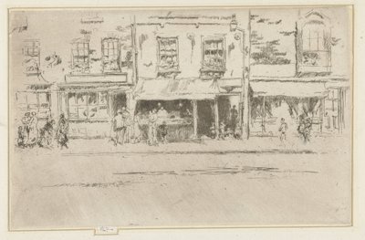 Viswinkel a Chelsea-ben A Fish-Shop, nyüzsgő Chelsea alkotó: James Abbott McNeill Whistler