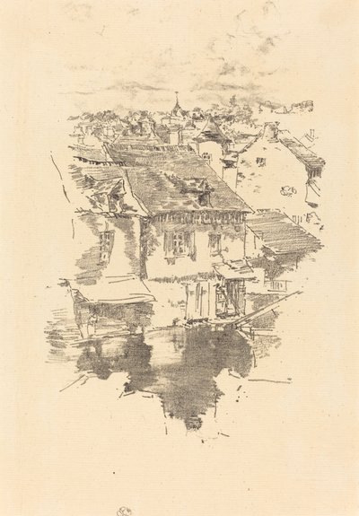 Vitré: A csatorna, 1893. alkotó: James Abbott McNeill Whistler