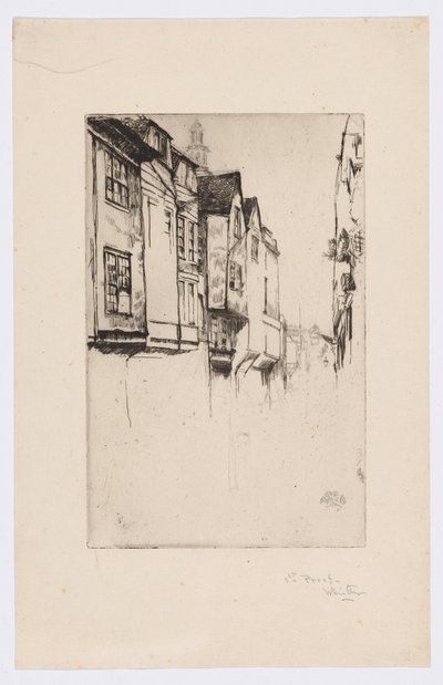 Wych Street, London alkotó: James Abbott McNeill Whistler