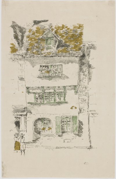 Yellow House, Lannion, 1893 (litó, papíron) alkotó: James Abbott McNeill Whistler