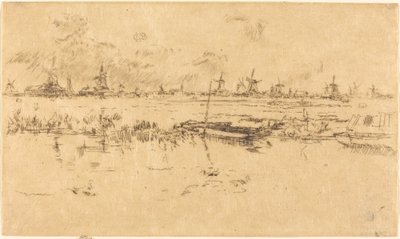 Zaandam, 1889. alkotó: James Abbott McNeill Whistler