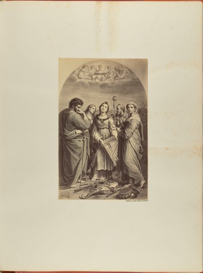 Raffaello, Szent Cecília. Bologna. metszet alkotó: James Anderson