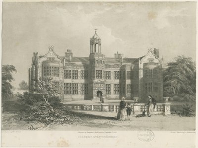 Ingestre Hall: litográfia, nd [c 1844] alkotó: James Astbury Hammersley