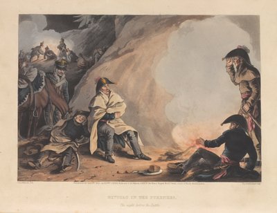 ?Bivak a Pireneusokban, a csata előtti éjszaka?, 1813 alkotó: James Atkinson