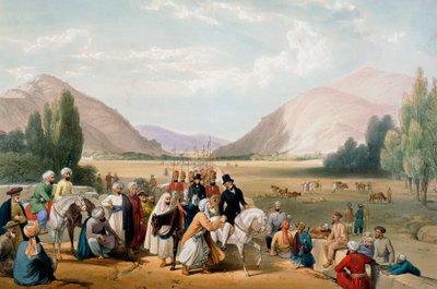 Dost Mohammad Khan feladása, Kabul, Első angol-afgán háború, 1838-1842 alkotó: James Atkinson