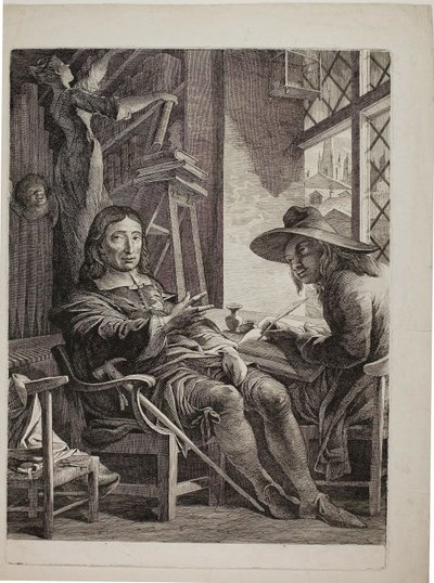 Milton diktál Ellwoodnak, a kvékernek alkotó: James Barry