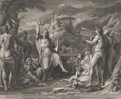 Orpheus a teológiát oktatja (Tervezések a Művészetek Ösztönzése Társadalom nagytermének falaihoz) alkotó: James Barry