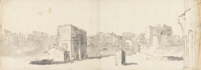 Róma, Konstantin boltívének kilátása más romokkal alkotó: James Barry