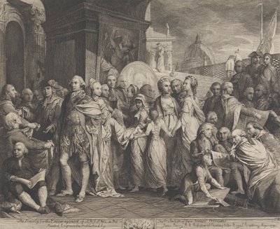 A királynő vagy a hazai oktatás Windsorban (A Művészetek Ösztönzése Társaságának nagytermének falainak tervei) alkotó: James Barry