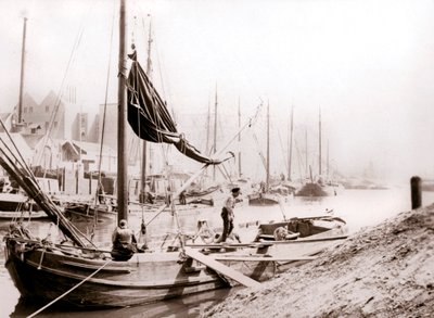 Csatornahajók, Rotterdam, 1898. alkotó: James Batkin