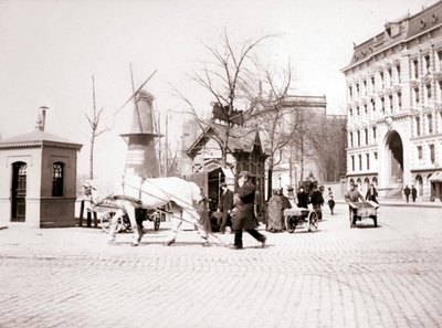 Ember lóval, Rotterdam, 1898. alkotó: James Batkin