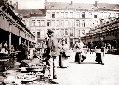 Piaci standok, Antwerpen, 1898. alkotó: James Batkin