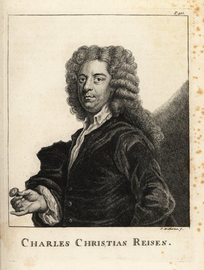 Charles Christian Reisen (1680-1725) angol drágakő- és pecsétmetsző portréja alkotó: James Bretherton