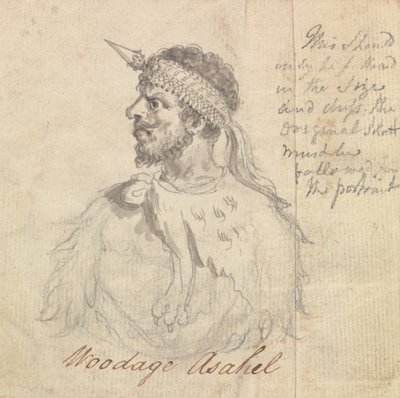 Woodage Asahel ünnepélyes fejpántot visel alkotó: James Bruce