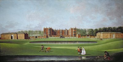 Kilátás a Temple Newsam House-ról, 1750 körül (olaj, vászon) (a részletekért lásd: 128853 és 128854) alkotó: James Chapman