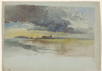 Kilátás a Gillingham-templomra, Kentben alkotó: James Chisholm Gooden