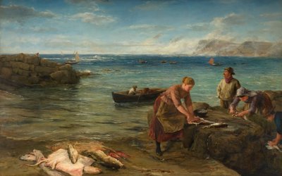 Reggeli a Porth számára, 1907. alkotó: James Clarke Hook