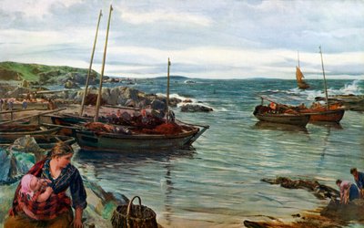 Otthon az árral, 1880, 1912. alkotó: James Clarke Hook