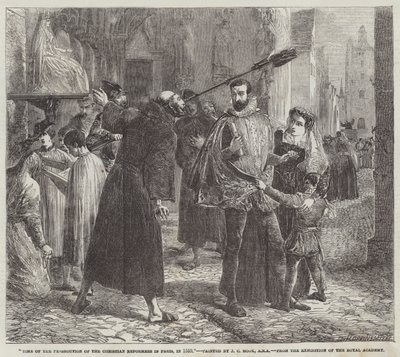 A keresztény reformátorok üldözésének ideje Párizsban, 1559 alkotó: James Clarke Hook
