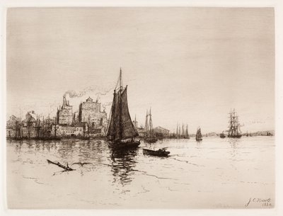 Kikötői jelenet, 1884. alkotó: James Craig Nicoll
