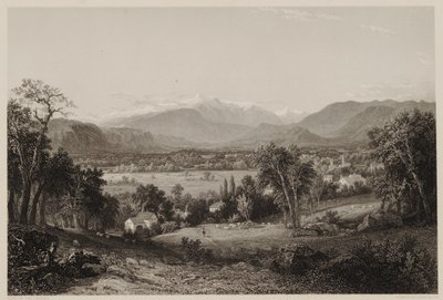 Washington-hegy a Conway völgyéből, John F. Kensett nyomán, James Smillie metszet, J. Dalton nyomta alkotó: James David Smillie