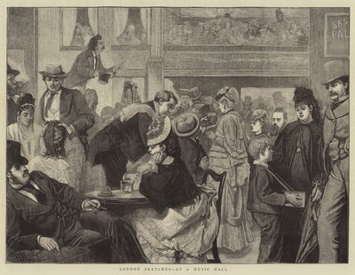 London Sketches, a Music Hallban alkotó: James Dromgole Linton