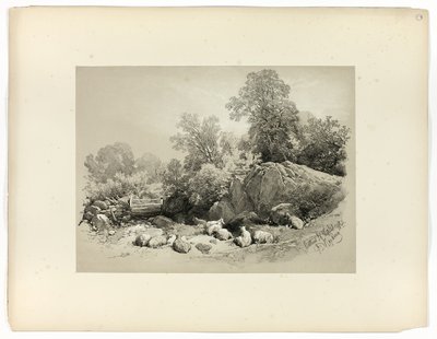 Bettws, N. Wales, a Picturesque Selections-tól alkotó: James Duffield Harding