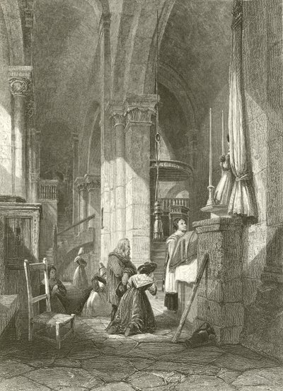 Polignac templom, Auvergne alkotó: James Duffield Harding